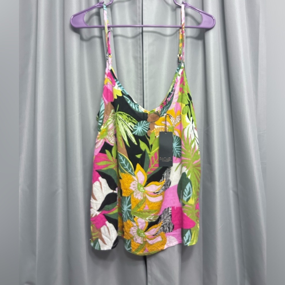 50%offw❤️ Rachel Rachel Roy Women’s Island Floral Tank Top Size XS NEW 109